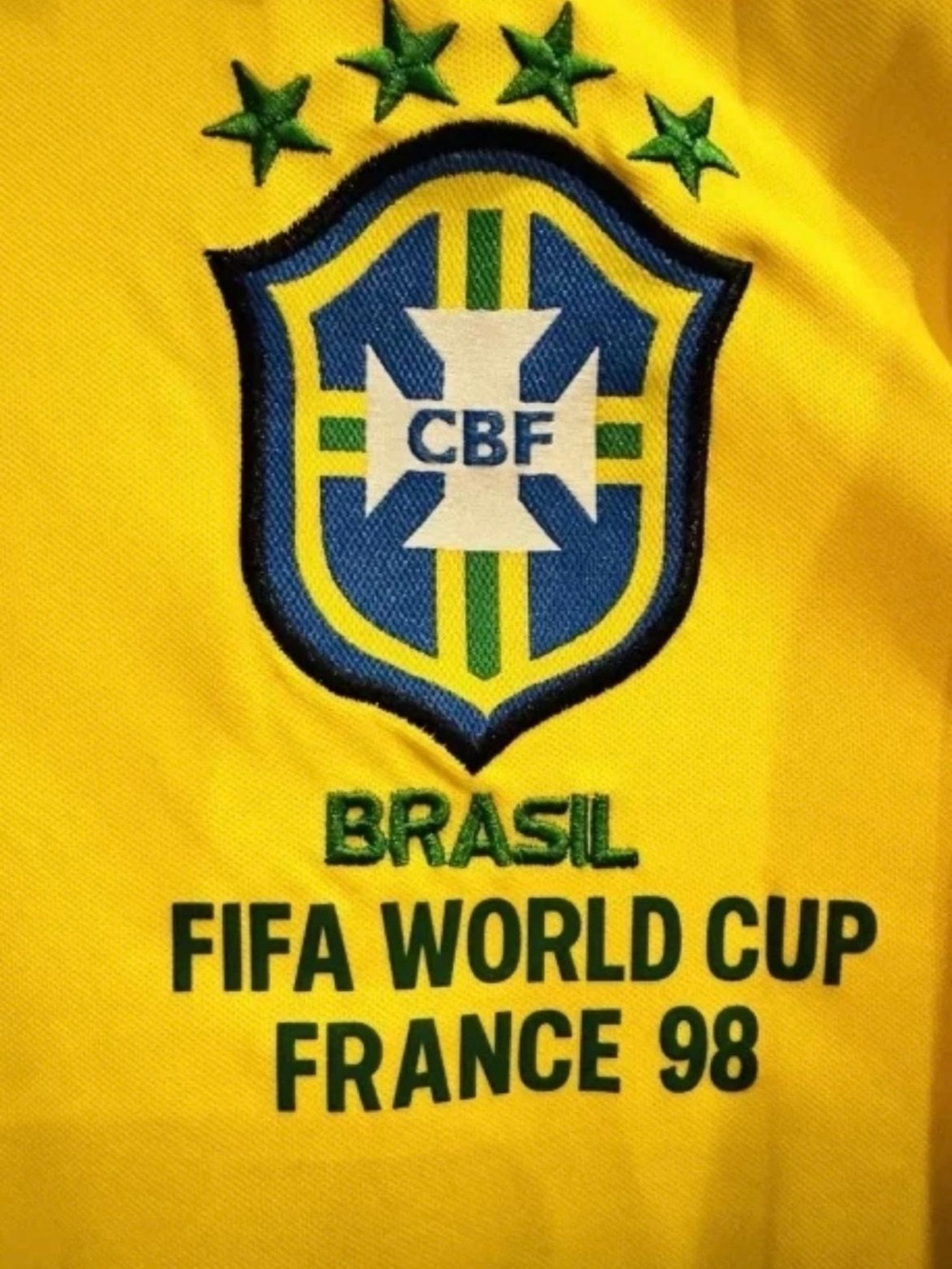 New Brazil Ronaldo Soccer Jersey 1998 World Cup - Picture 2 of 4